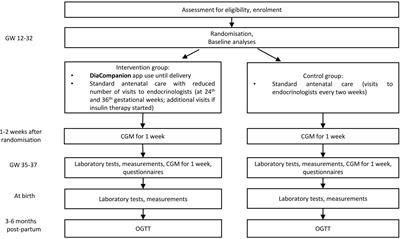 Trial protocol for the study of recommendation system DiaCompanion with personalized dietary recommendations for women with gestational diabetes mellitus (DiaCompanion I)